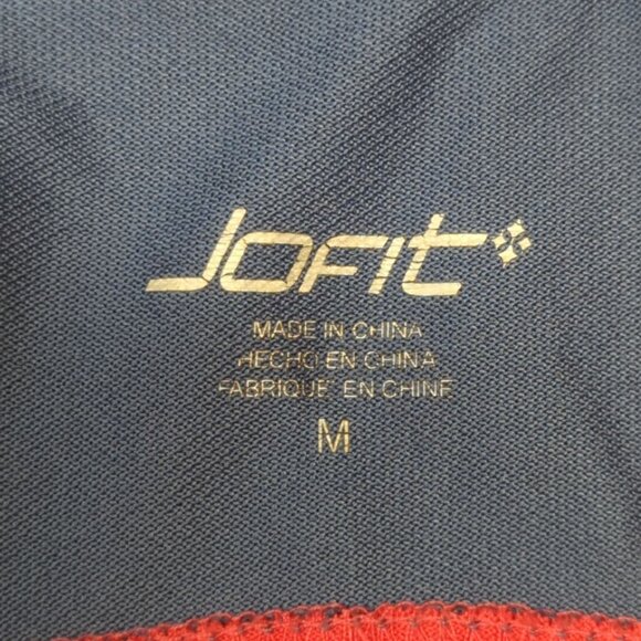 Jofit Sleeveless Golf Polo Womens M Blue Coral Zip Neck Performance Top - Picture 3 of 9